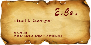 Eiselt Csongor névjegykártya