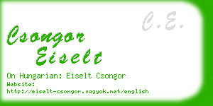 csongor eiselt business card